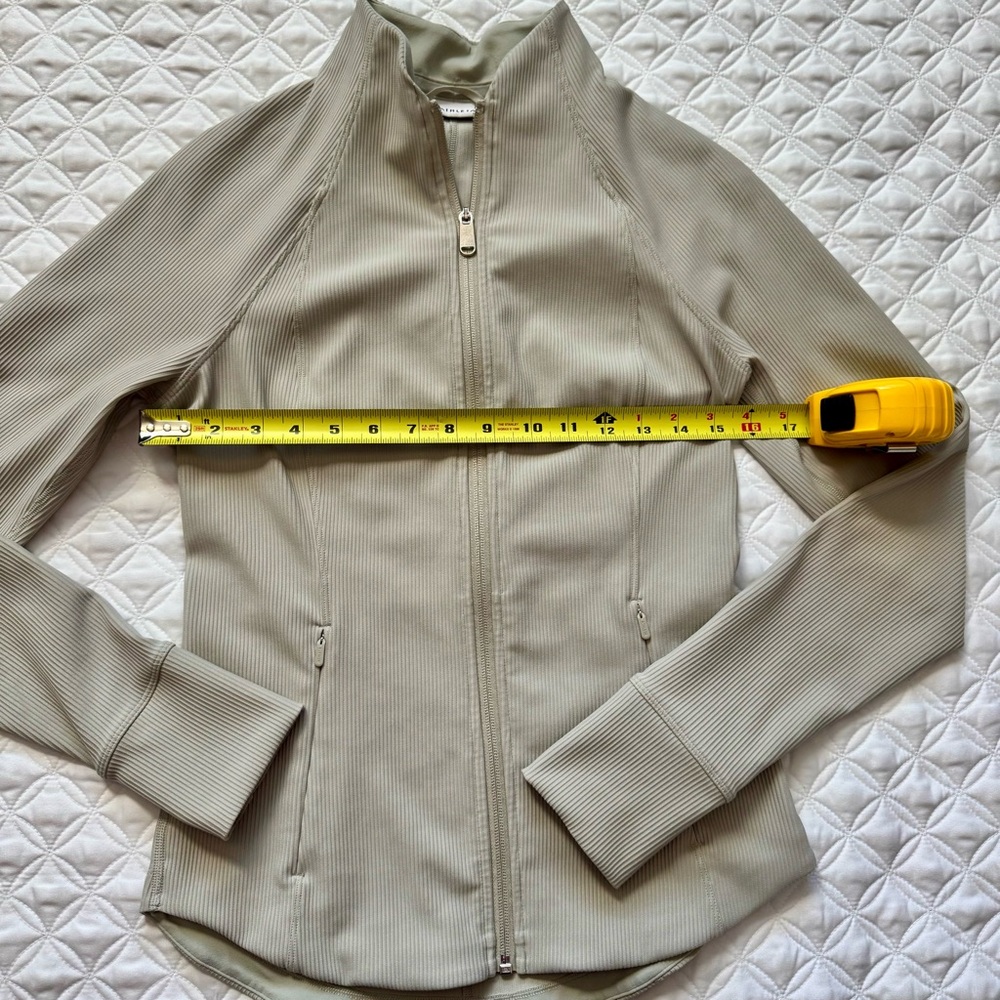 Athleta Salutation Full Zip Ribbed Jacket Oyster … - image 6